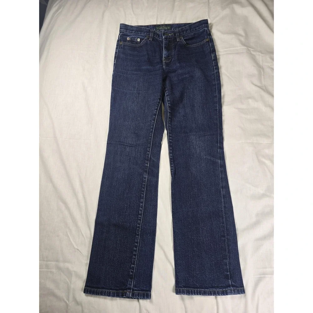 Lauren‎ Ralph Lauren Jeans Womens 2 Blue High Rise Classic Straight Dark Denim